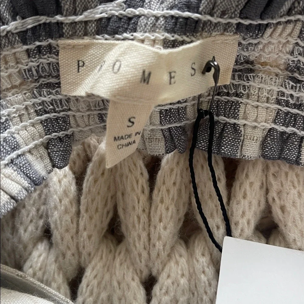 Promesa Gray and Ivory Gingham‎ Mini Dress Small NWT
